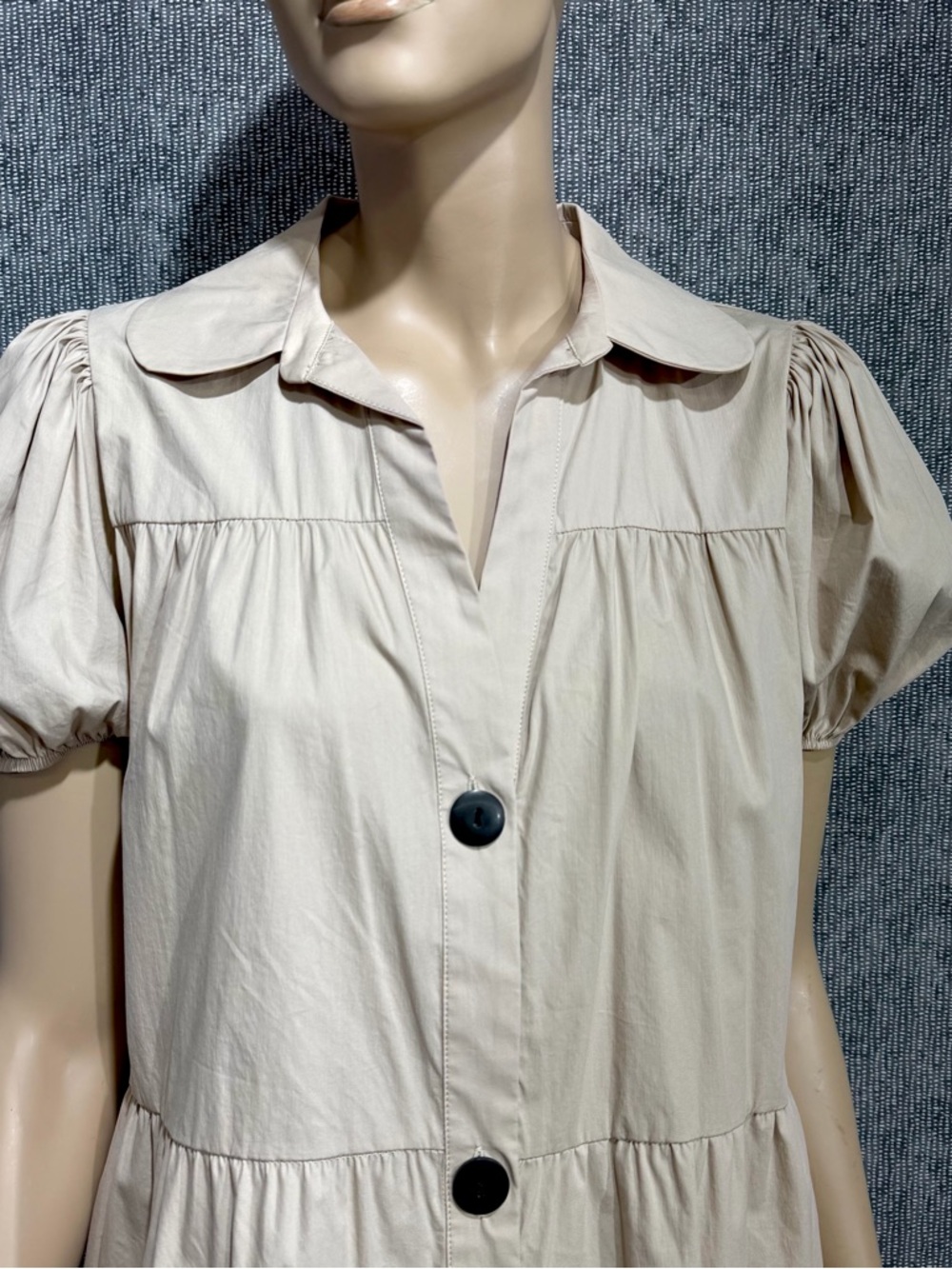 ZARA Tiered Poplin Dress - Picture 10 of 13